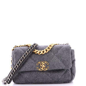 Chanel Medium 19 Flap Bag Quilted Wool